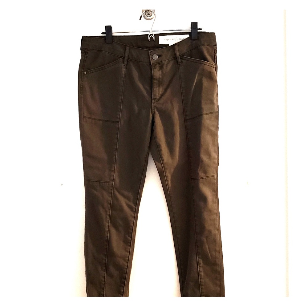 Treasure and Bond size 32 slim fit green pants